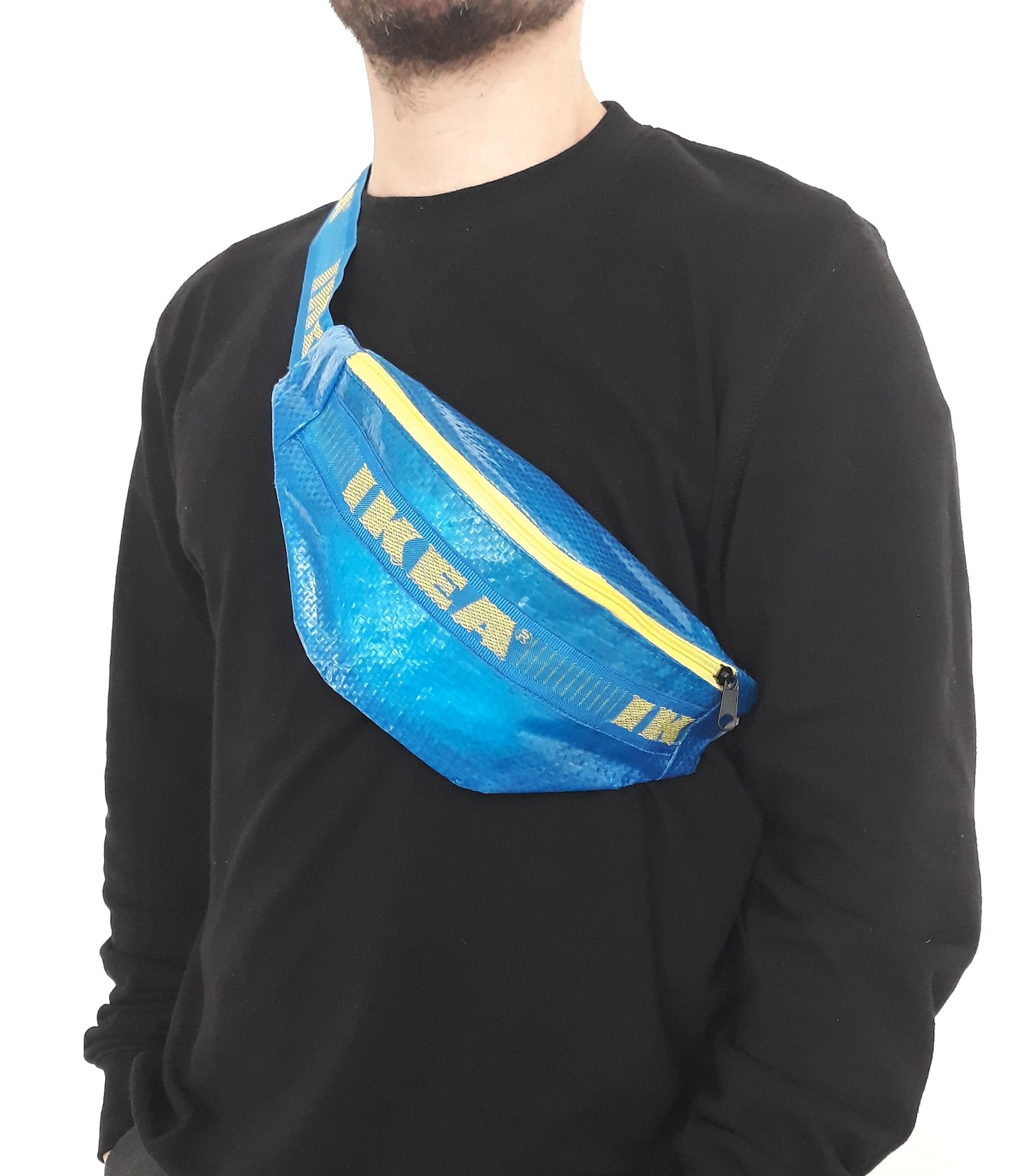 Upcycling Ikea bag Ikea bag reused Ikea bum bag rework Etsy