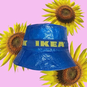 Rework ikea bucket hat, upcycling Ikea fisherman hat.