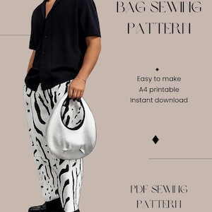 Unisex Round Shoulder Bag Sewing Pattern | Easy Beginner-Friendly PDF Pattern | Modern Handmade Bag
