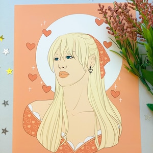 Sailor Venus | Sailor Moon Art Print 8.5x11 or 5x7 | Matte Photo Art Print | Wall Decor | Digital Art Print | Illustration