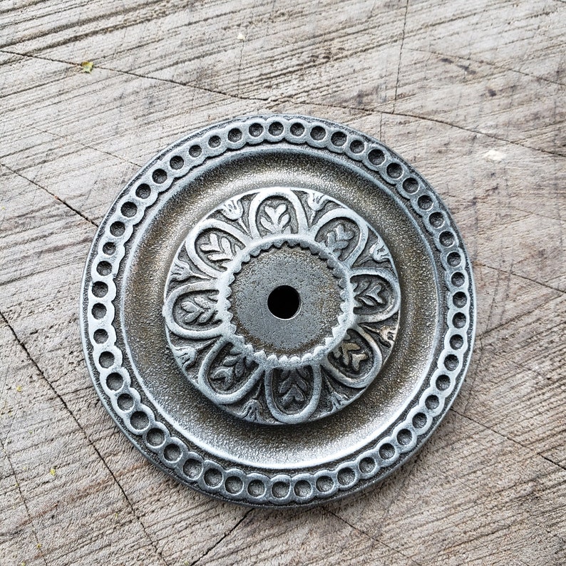 Escutcheon Backplate Solid Pewter Gray Black Furniture Etsy