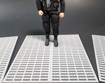 1/12 to 1/6 Scale Sci-Fi Floor Grate Panels – 3-Pack