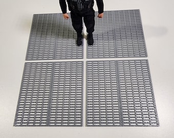 1/12 Scale Sci-Fi Floor Grate Panels – 4-Pack