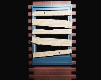 Boarded-Up Window Accessorie for NECA Diorama Street Scene, DIY Diorama Projects