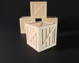 6 pack 1/12 Scale Wooden Crate Diorama Accessories