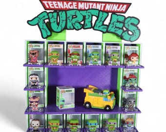 Teenage Mutant Ninja Turtles Bitty Pop Display StandCustom TMNT Collector Shelf