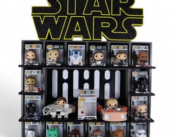 Star Wars Bitty Pop Display Shelf – Holds 16 Figures + 2 Rides