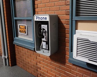 1/12 Scale DIY Payphone Kit, NECA Diorama Compatible – LED or Display Version