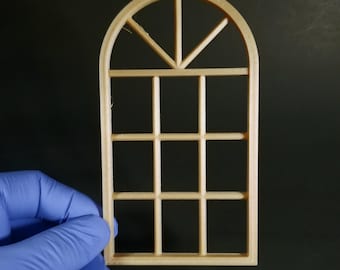 1/12 Scale Window Frame DIY Diorama, Dollhouse Add-on, 6 pack