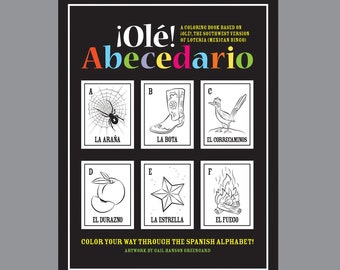 Spanish Alphabet Loteria Coloring Book