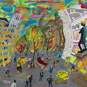Signed Limited Edition of 25 Fine Art Giclée Print of St. Ann&#39;s Square East, No. 4 by Michael Gutteridge