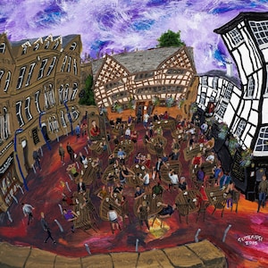 Shambles Sq, Manchester, No. 6 Signed Limited Edition of 30 Art Print