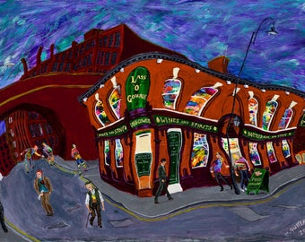 The Lass O Gowrie Pub, Manchester, Signed Limited Edition of 25 Art Print