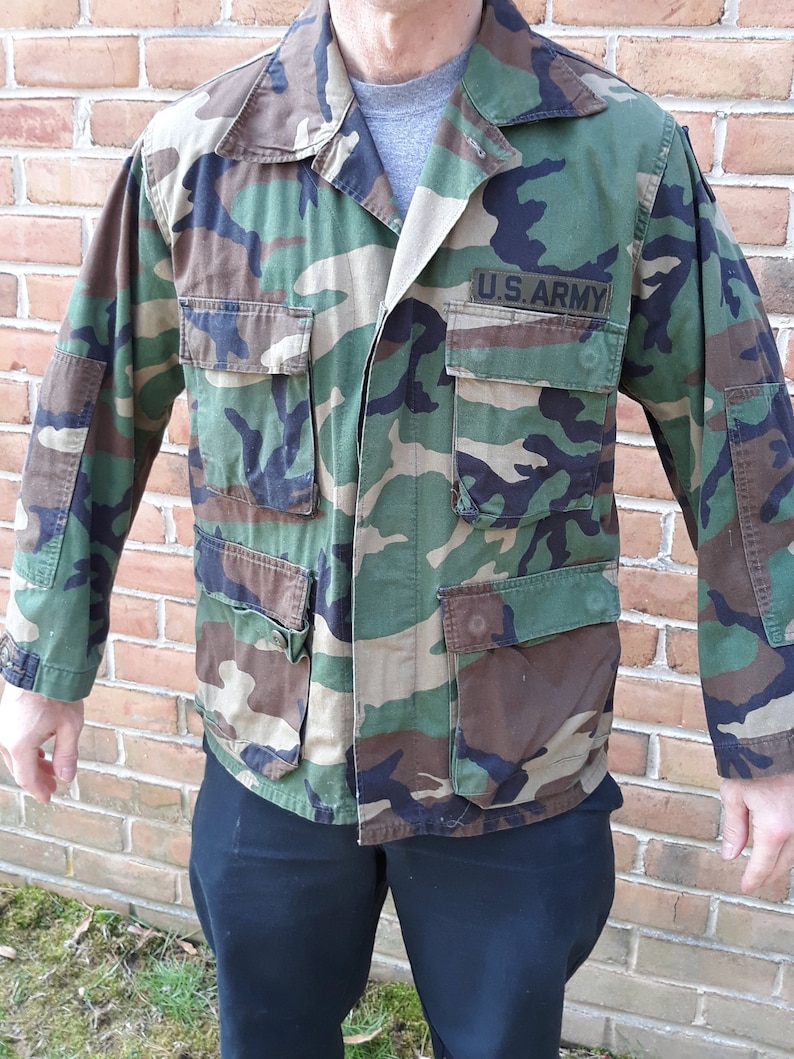 U.S. Army BDU Blouse Woodland Med Reg West Point 1980s Etsy