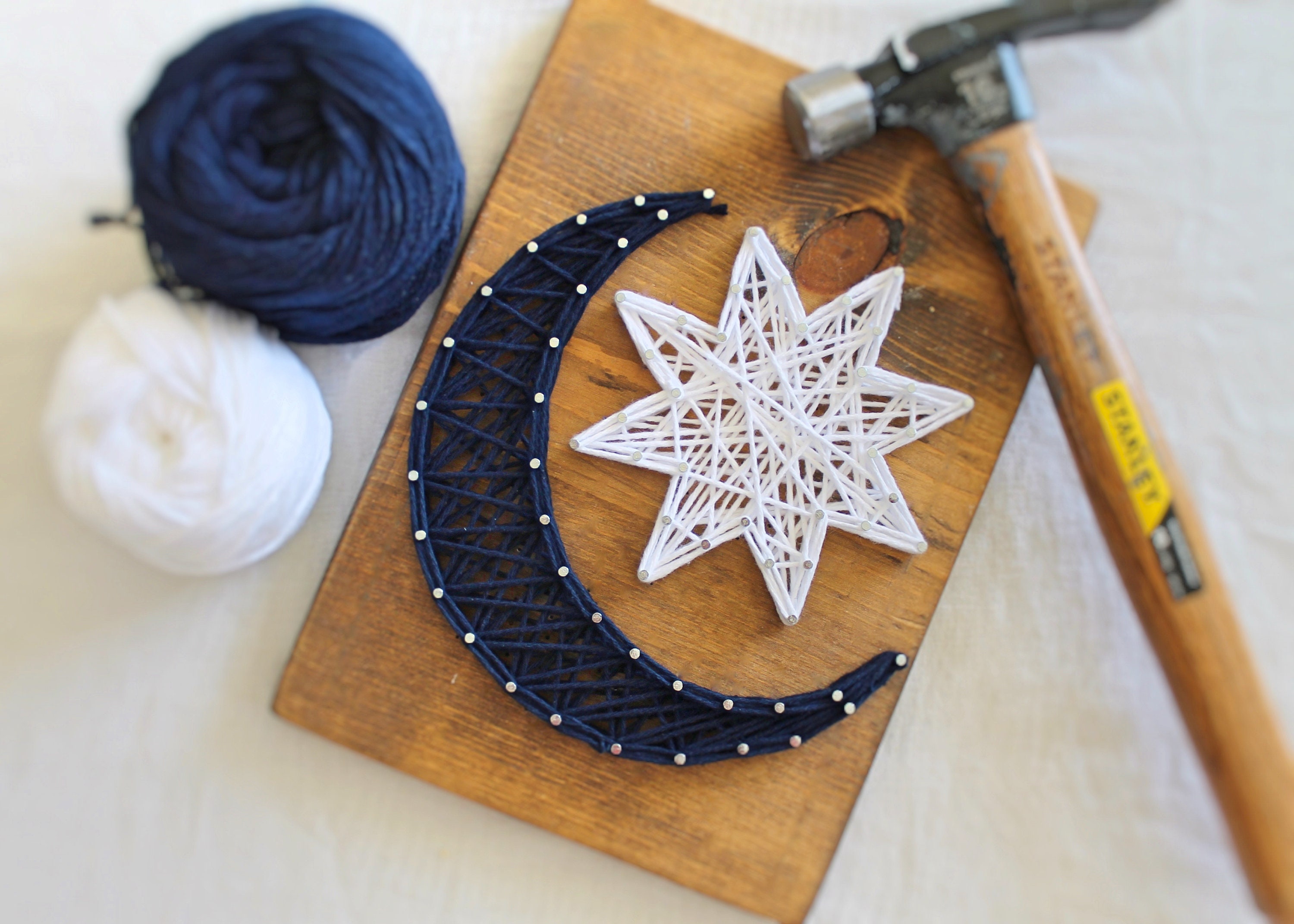 DIY String Art Kit Moon and Star String Art Moon and Star Etsy
