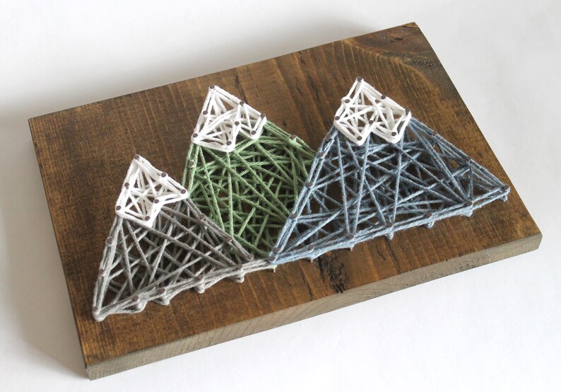 DIY String Art Kit Mountains String Art Mountains String Etsy