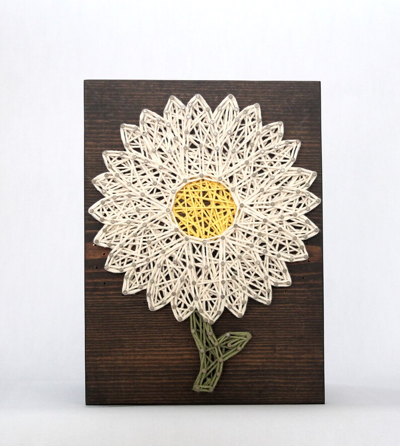 DIY String Art Kit Flower String Art Flower Wall Decor Etsy