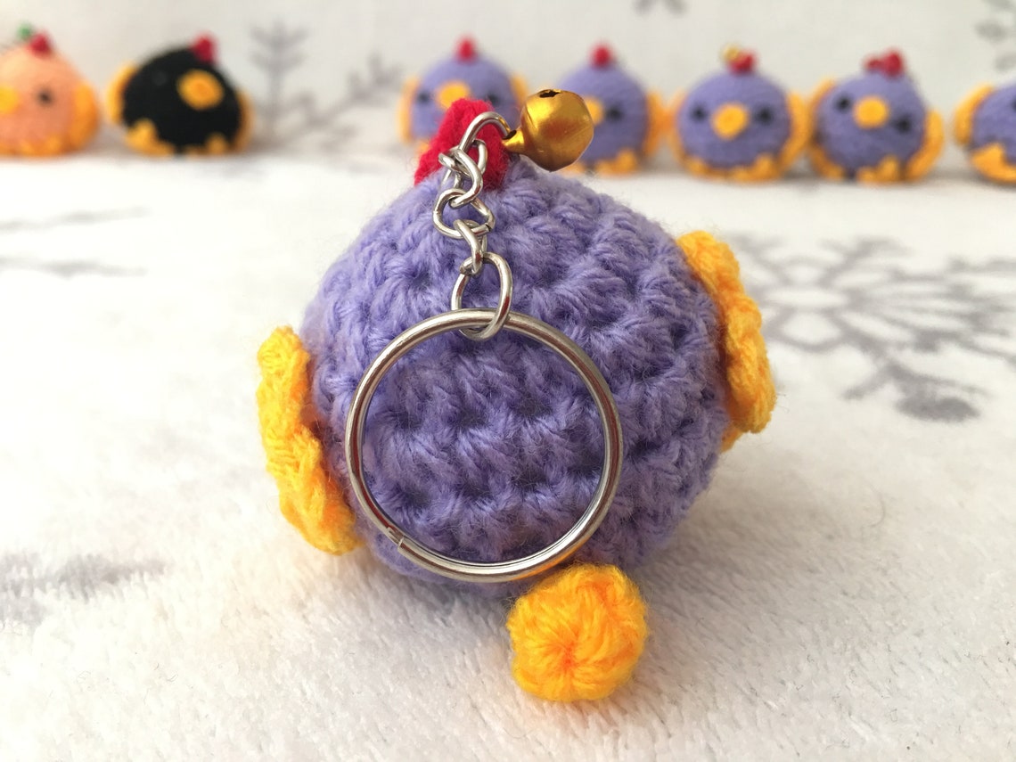 Crochet Chick Keyring / Crochet Chicken / Crochet Bird / Etsy