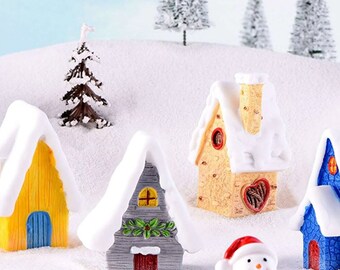 Fairy Garden Miniature Christmas Houses