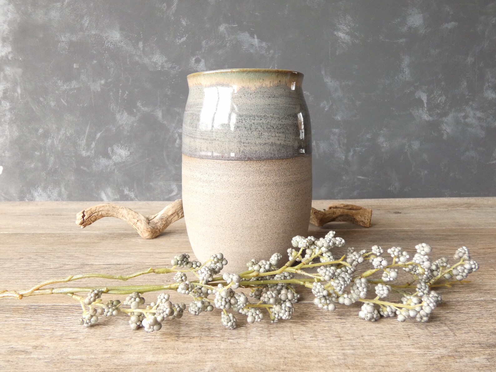 Rustic Vase With Glaze in Earth Tones or Ladle Pot. Etsy