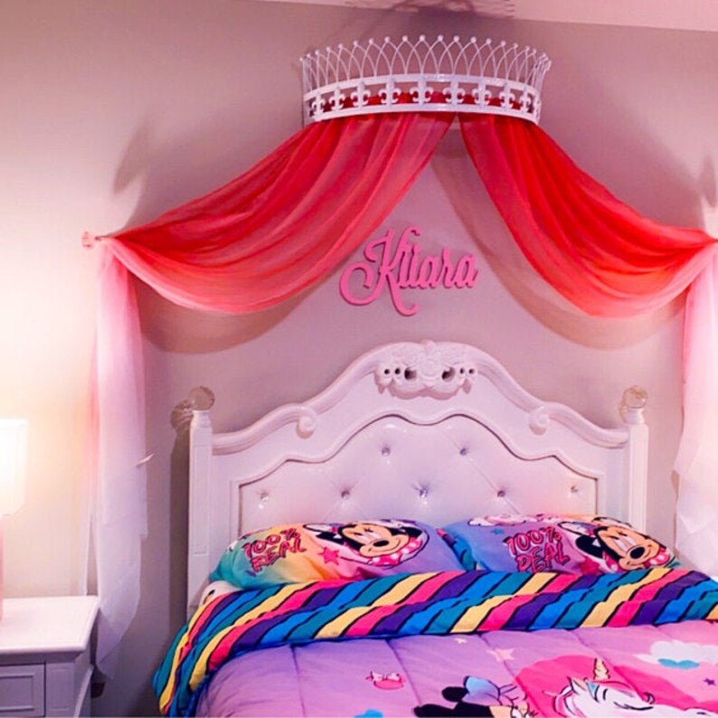 Metal Wall Teester Bed Canopy Drapery Bed Crown Hardware Etsy