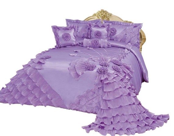 Lavender Royalty Oversize Wedding Bedding Bedspread Comforter Etsy