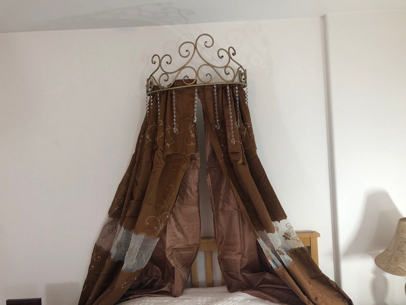 Metal Wall Beads DIY Teester Bed Canopy Drapery Bed Crown Etsy