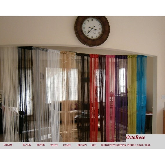 String Curtain Fringe Door Room Divider 40x110 String Curtain Fringe Door Room, String Curtains For Doorways