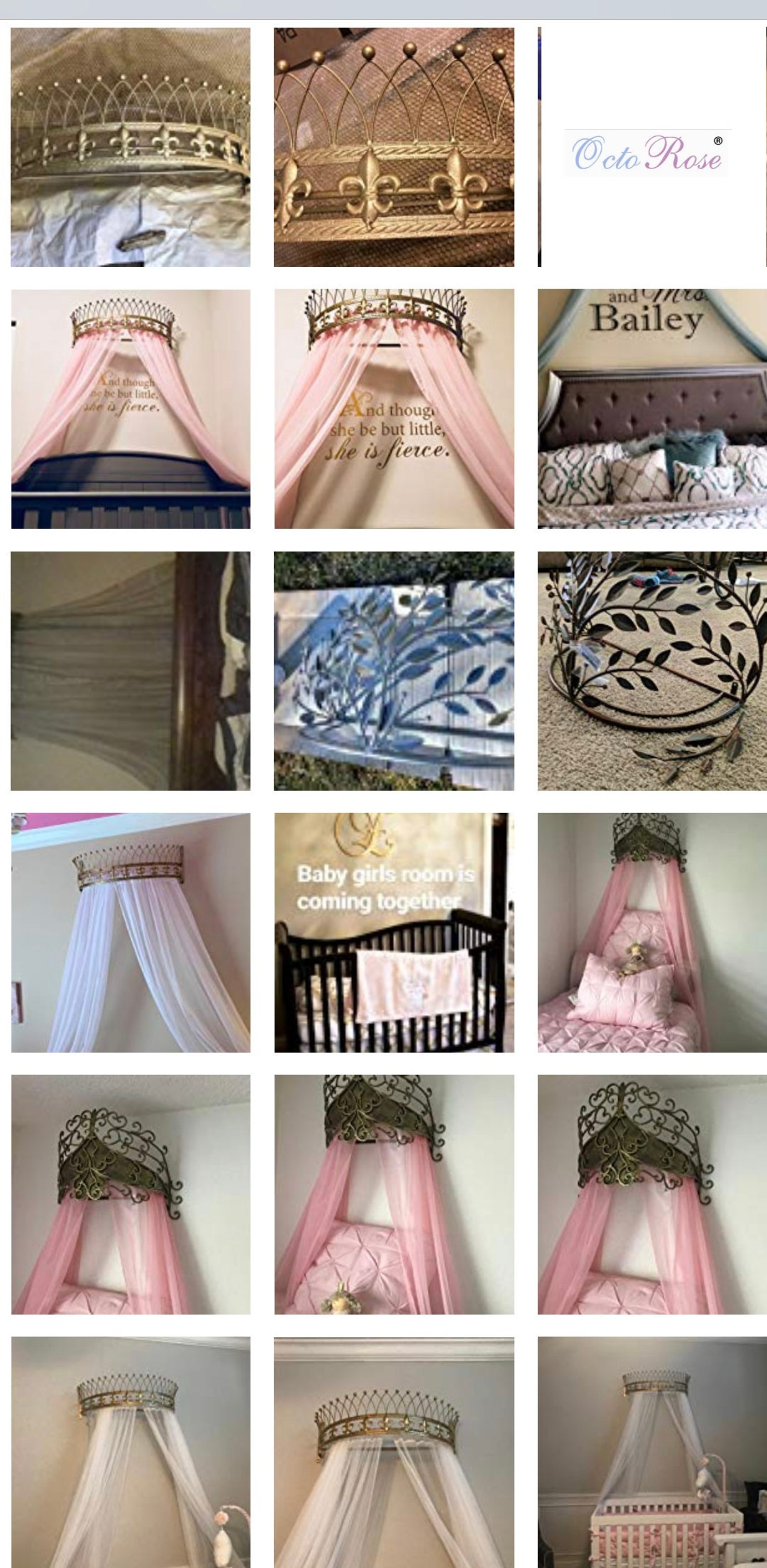 Metal Wall Teester Bed Canopy Drapery Bed Crown Hardware Etsy