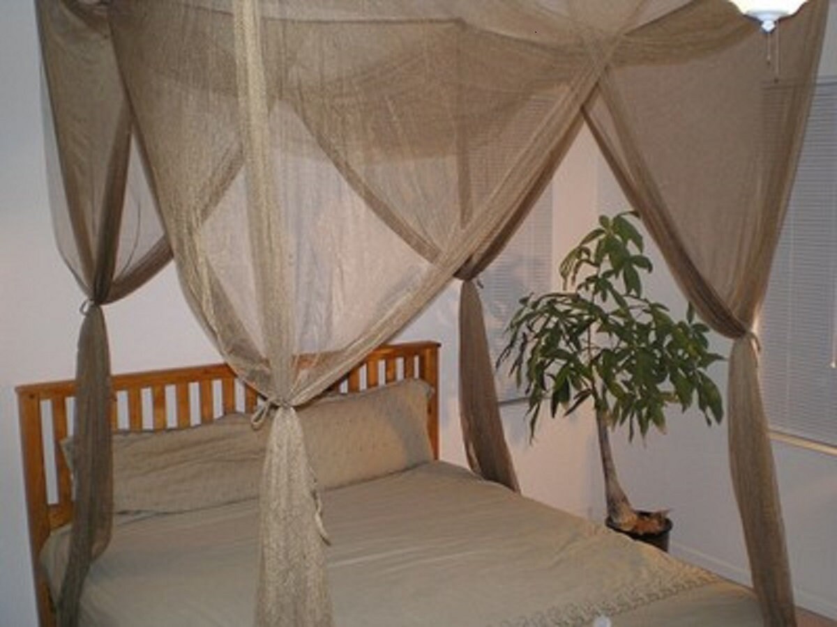 Four Poster Bed Canopy Netting Functional Mosquito Net Full Etsy