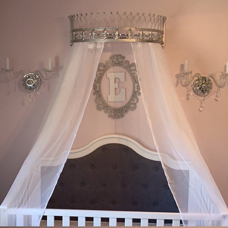 Metal Wall Teester Bed Canopy Drapery Bed Crown Hardware ...