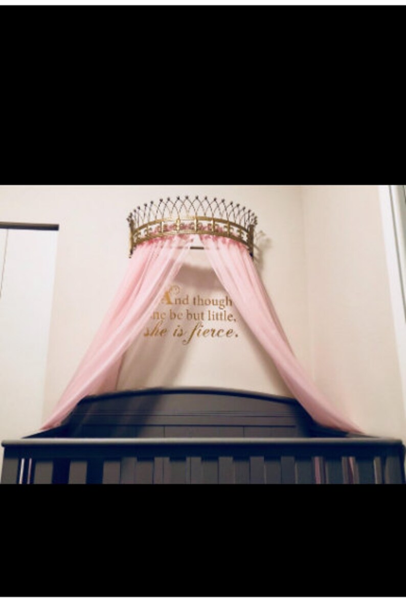 Metal Wall Teester Bed Canopy Drapery Bed Crown Hardware Etsy