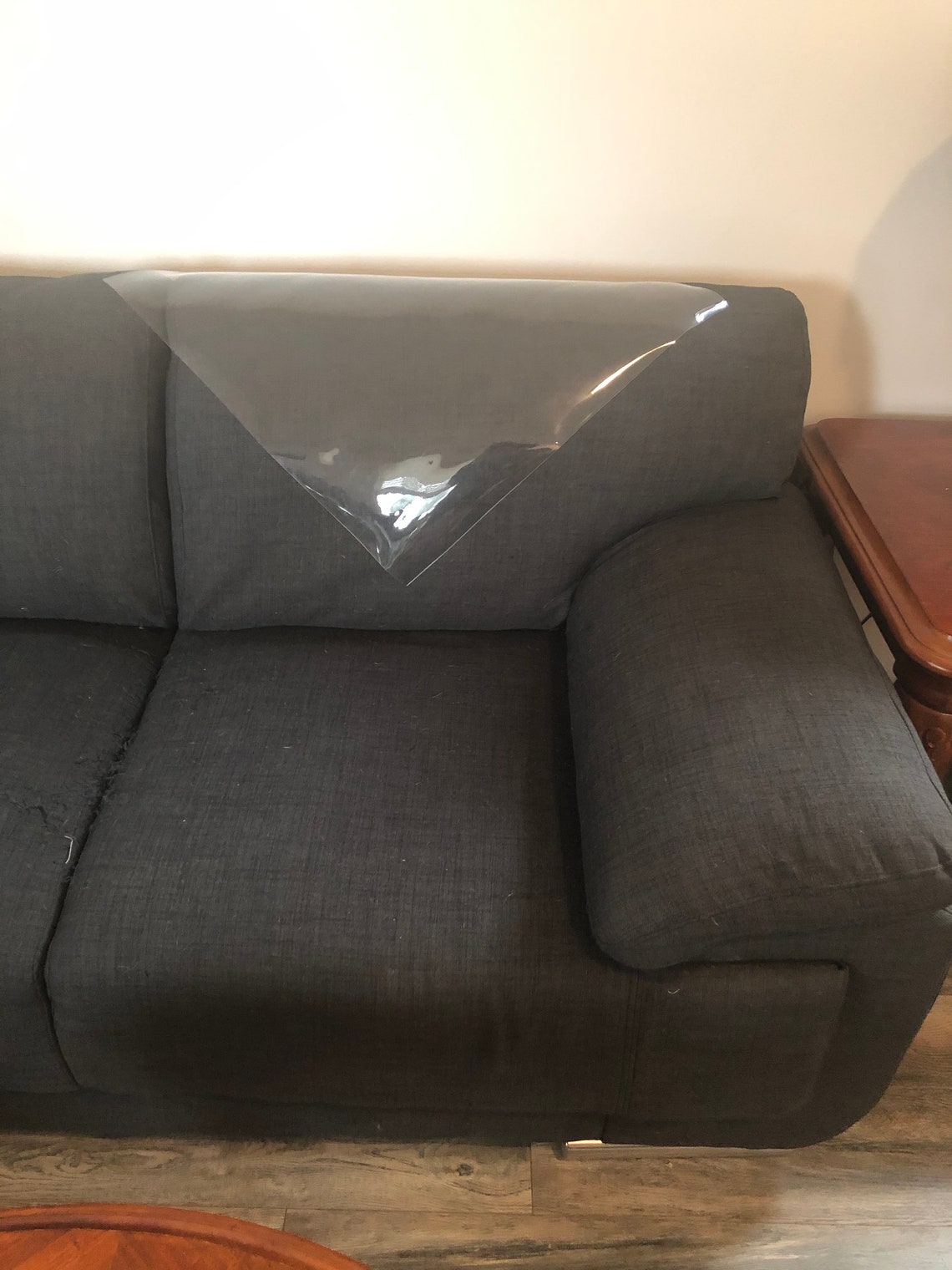 Crystal Clear PVC Plastic Sofa Arm Rest Cover Sofa Back Color Etsy