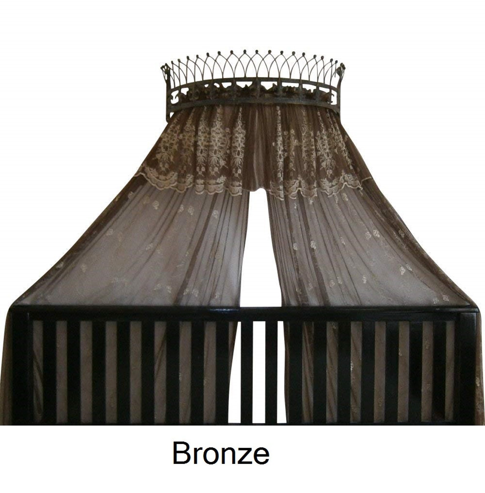 Metal Wall Teester Bed Canopy Drapery Bed Crown Hardware Etsy
