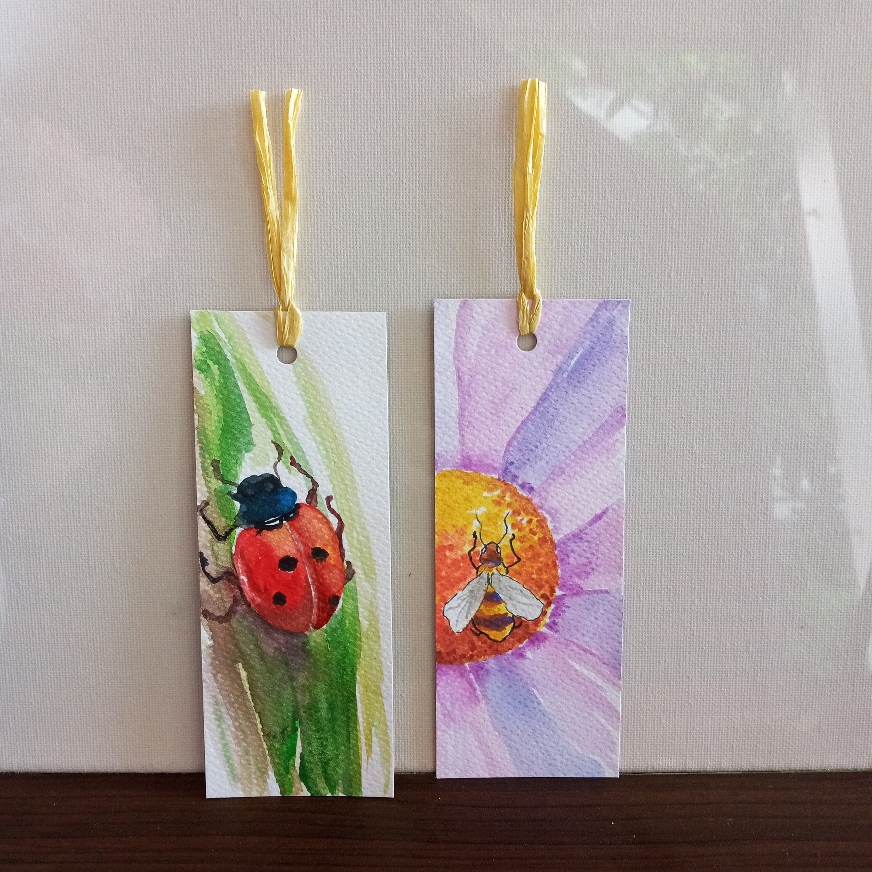 Set of 2 Original Hand Painted Bookmark Unique Gift For a Book Etsy