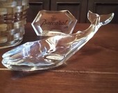 Big Beautiful Blue Whale from Baccarat Excellent Condition Signed