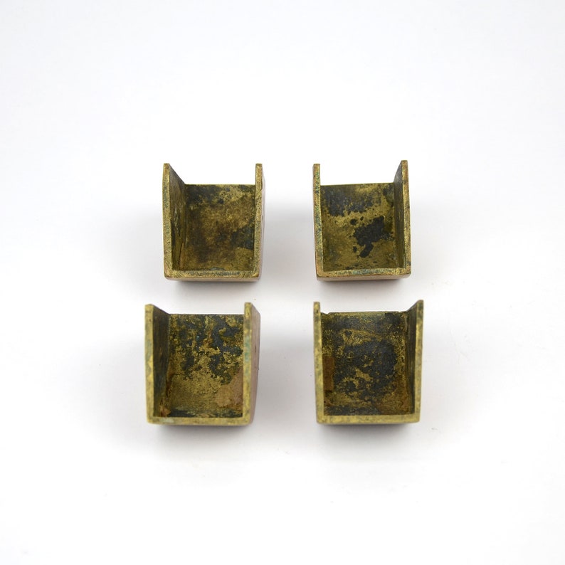 Antique Toe Caps A Set of 4 Cast Brass Table Leg Accents Etsy