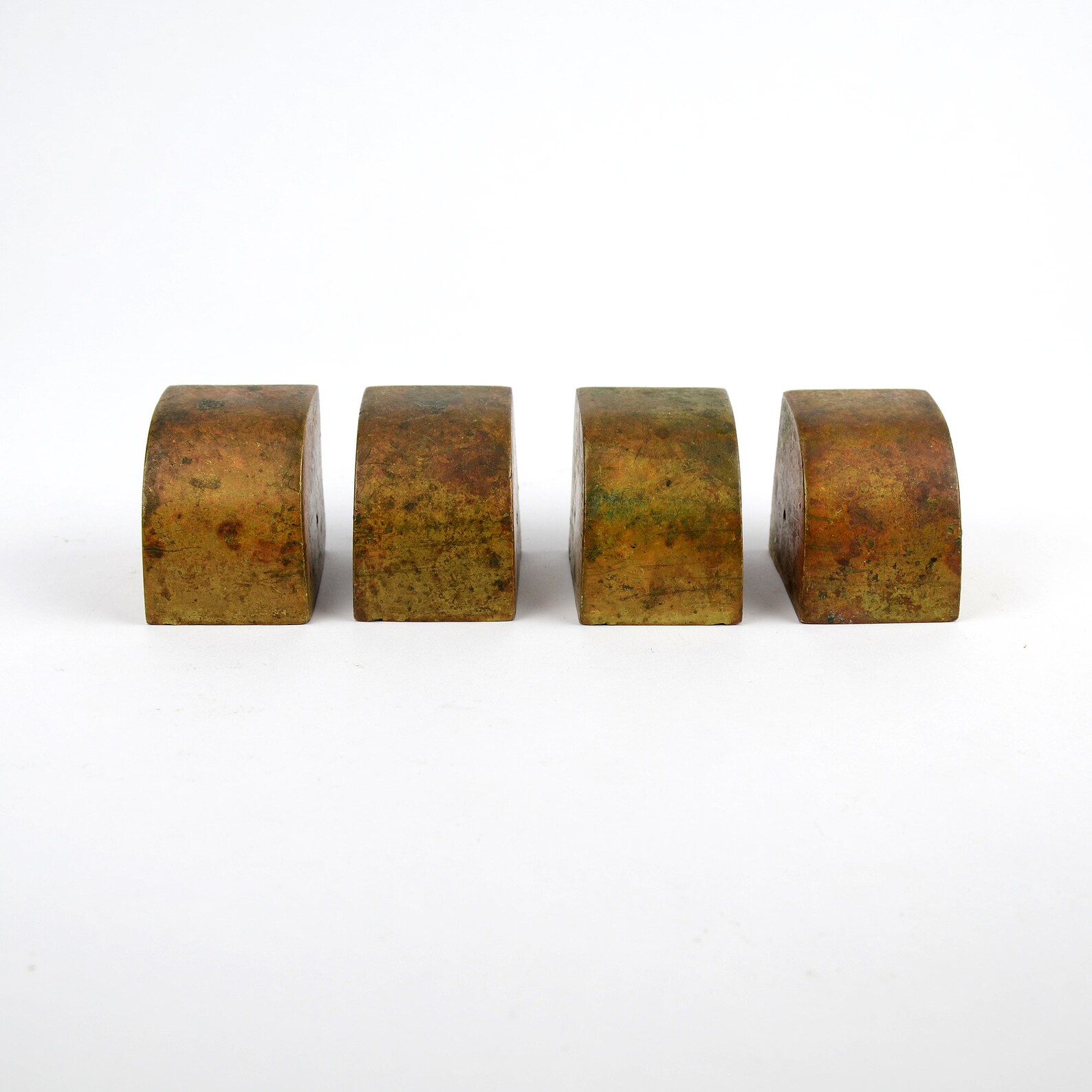 Antique Toe Caps A Set of 4 Cast Brass Table Leg Accents Etsy