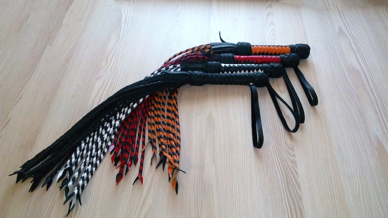 Leather Cat Flogger Whip cat o nine adult toy cat o five bdsm impact play fetish cat of nine cat of 9 tails valentines day gift for him