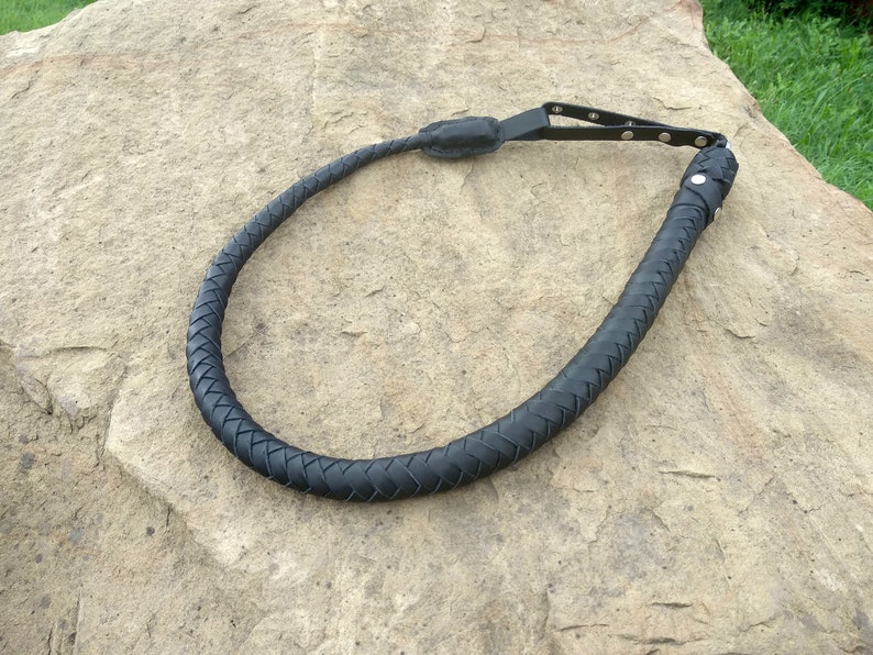 Cossack bull whip-belt Kanahin/ leather black/ Souvenir from Russia gift for him 