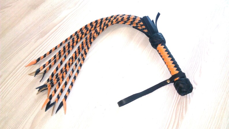 Leather Cat Flogger Whip cat o nine adult toy cat o five bdsm impact play fetish cat of nine cat of 9 tails valentines day gift for him