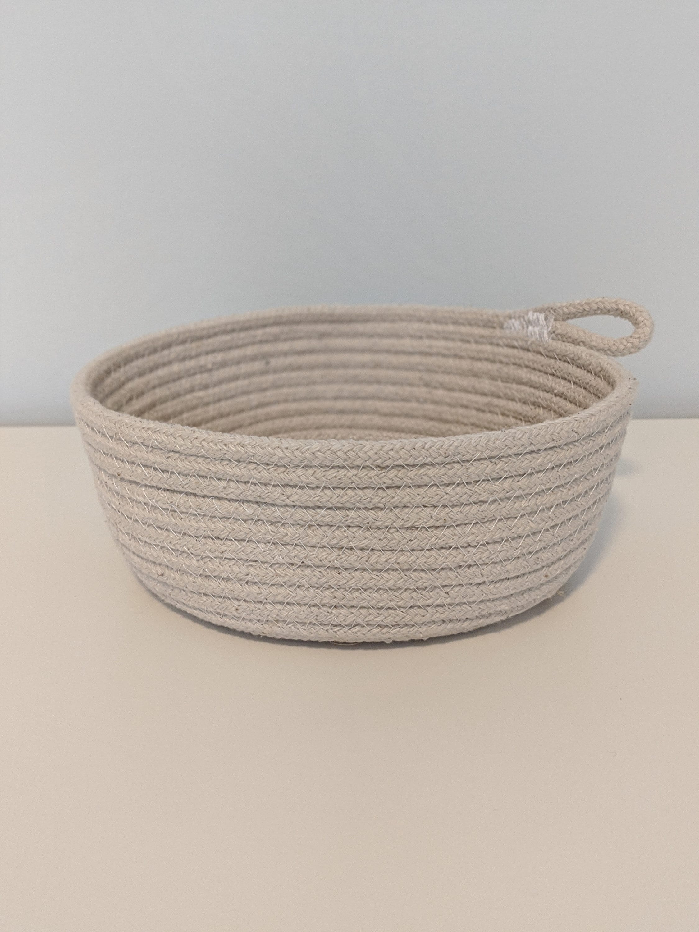 x 14'' H White & Grey Syeeiex Cotton Rope Storage Basket 16'' Laundry Basket with Handles for Living Room Lounge Nursery Room Toy Storage Blanket Baskets Decorative Woven W 