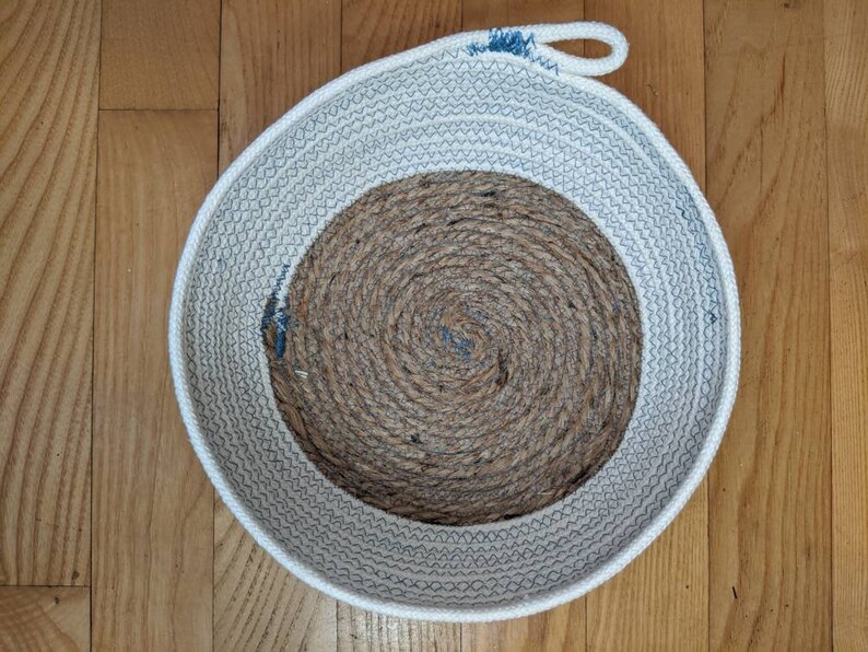 Handmade Natural Cotton Rope Basket Bowl Dish. Nautical Home Etsy