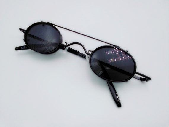 Small Circle Sunglasses With Removeable Clip on Prescription