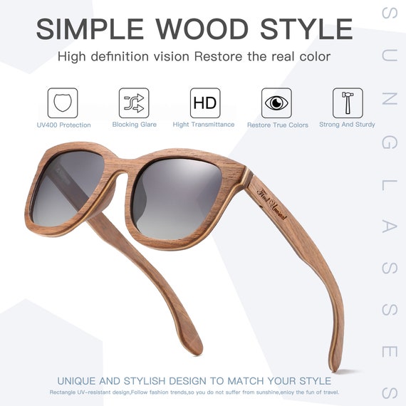 Walnut Wood Sunglasses Layer Wood Oversized Prescription - Etsy