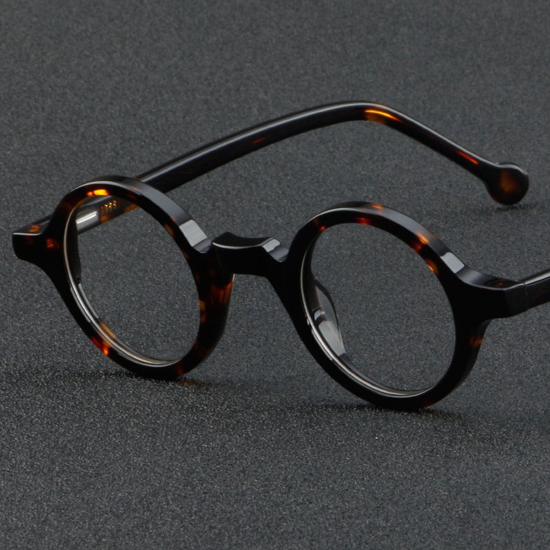Perfekt runde, aus Acetat gefertigte Rahmen, Korrektionsbrillen, Trauzeugen-Brillenrahmen Tortorise