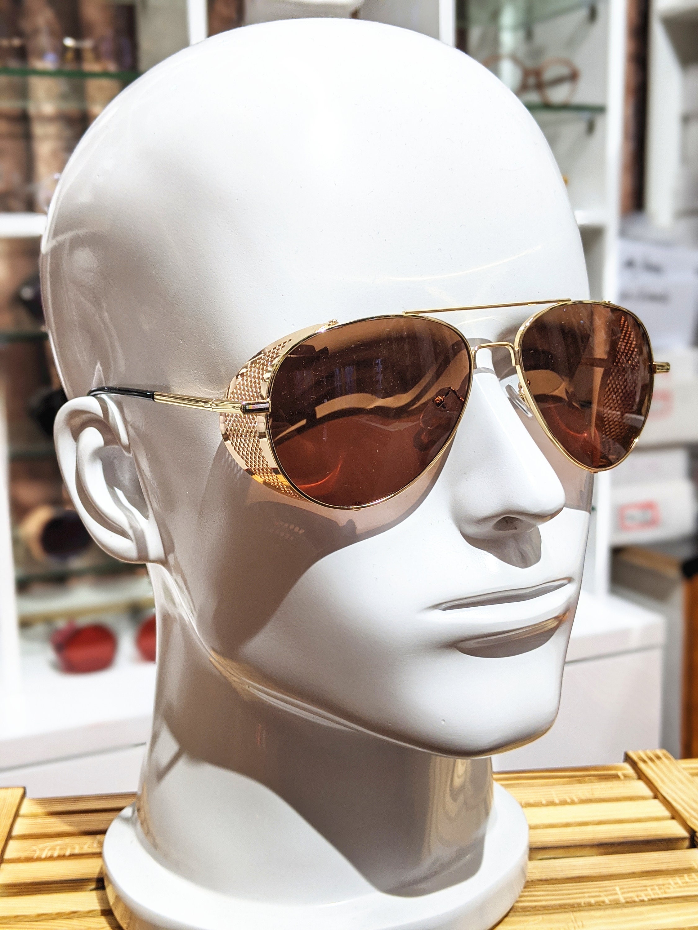  SUNGAIT Ponderable Metal Round Sunglasses for Men and