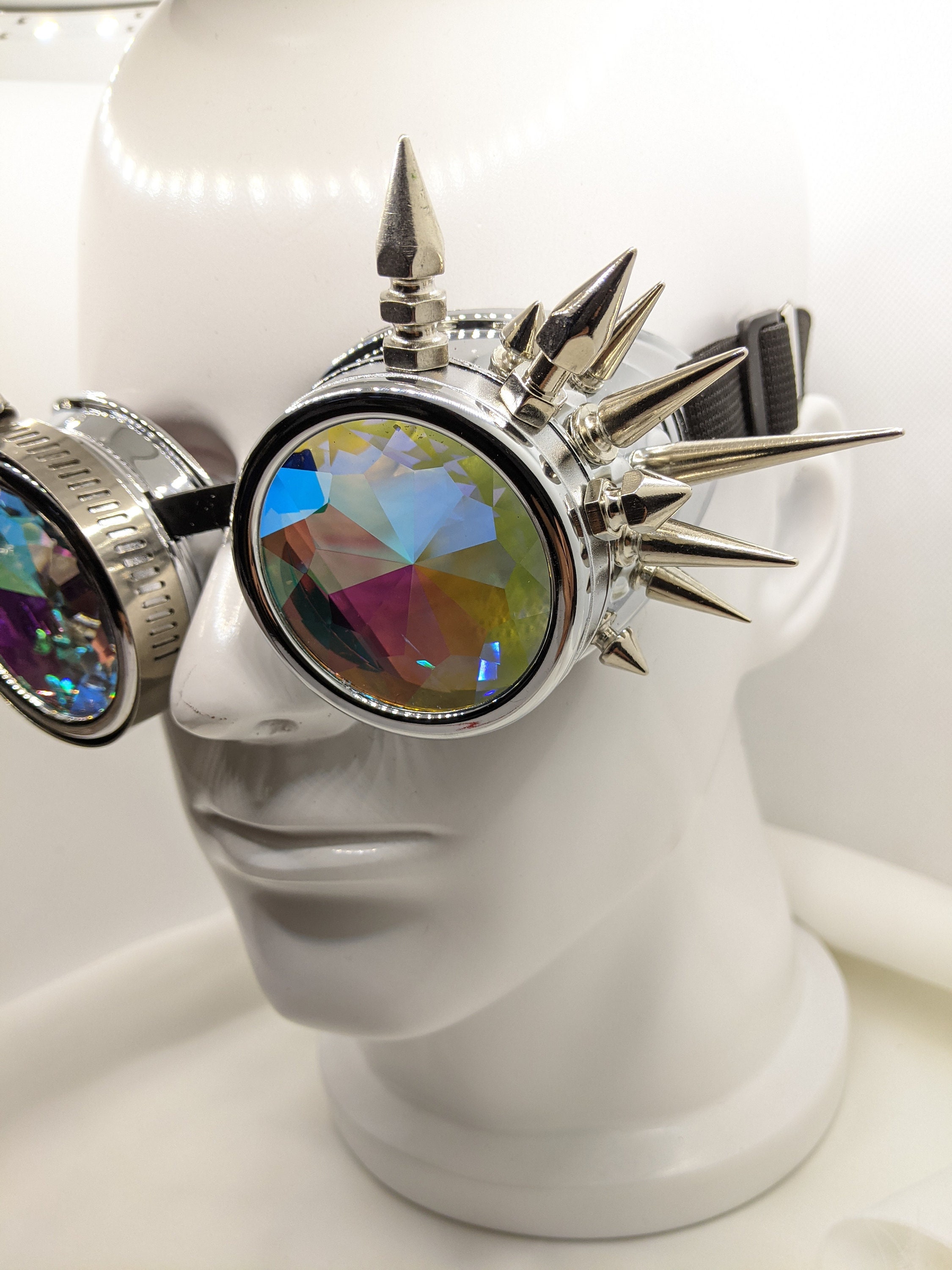 Gafas de diseño de caleidoscopio Steampunk, gafas rave con pinchos, gafas  victorianas -  México