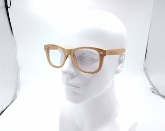 Bamboo glasses square frame Anti blue light Groomsmen proposal eye glasses frame