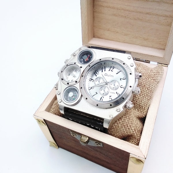 Steampunk multi-functional watch anniversary gift, wood watch men, women wooden watch
